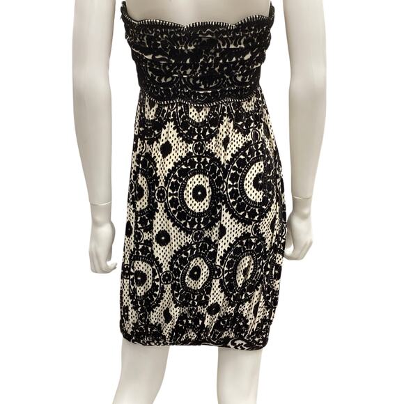 Diane Von Furstenberg Dress Women’s Size 6 ‘Marcella’ Velvet Burnout Strapless - Picture 4 of 5